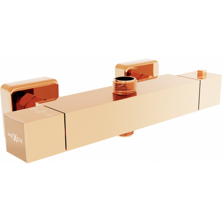 Mexen Cube thermostatische Duscharmatur, Roségold - 77250-60