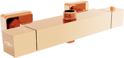 Mexen Cube thermostatische Duscharmatur, Roségold - 77250-60