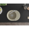 Mexen Kevin Granitspüle 1-Becken mit Abtropffläche und Küchenarmatur Duero, beige - 6517-69-671600-00