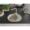 Mexen Kevin Granitspüle 1-Becken mit Abtropffläche und Küchenarmatur Duero, beige - 6517-69-671600-69