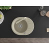 Mexen Kevin Granitspüle 1-Becken mit Abtropffläche und Küchenarmatur Duero, beige - 6517-69-671600-69