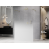 Mexen Kioto Freistehende Duschwand 150 x 200 cm, Ombre Weiß 8 mm, Gold gebürstet - 800-150-002-55-86
