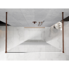 Mexen Kioto Freistehende Duschwand 130 x 200 cm, ombre weiß 8 mm, roségold - 800-130-002-60-86