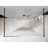 Mexen Kioto Freistehende Duschwand 150 x 200 cm, Ombre Weiß 8 mm, Roségold - 800-150-002-60-86