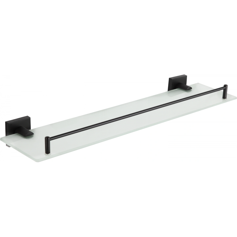 Mexen Rufo schwebendes Glasregal, schwarz - 7050937-70