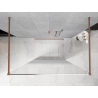 Mexen Kioto freistehende Duschwand 120 x 200 cm, weißes Ombre 8 mm, gebürstetes Kupfer - 800-120-002-65-86