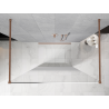 Mexen Kioto freistehende Duschwand 150 x 200 cm, weißer Ombre 8 mm, gebürstetes Kupfer - 800-150-002-65-86