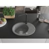 Mexen Kevin Granitspüle 1-Becken mit Abtropffläche und Küchenarmatur Duero, grau - 6517-71-671600-70