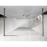 Mexen Kioto freistehende Duschwand 130 x 200 cm, Ombre weiß 8 mm, Gun Metal - 800-130-002-95-86