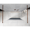 Mexen Kioto freistehende Duschwand 110 x 200 cm, Ombre Blau 8 mm, Roségold - 800-110-002-60-46