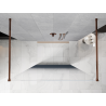 Mexen Kioto Freistehende Duschwand 150 x 200 cm, Ombre Blau 8 mm, Roségold - 800-150-002-60-46