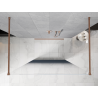 Mexen Kioto freistehende Duschwand 110 x 200 cm, Ombre blau 8 mm, gebürstetes Kupfer - 800-110-002-65-46