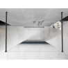 Mexen Kioto freistehende Duschwand 140 x 200 cm, ombre blau 8 mm, gebürstetes Gun Gray - 800-140-002-66-46