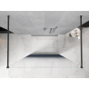 Mexen Kioto Freistehende Duschwand 150 x 200 cm, Ombre Blau 8 mm, Gebürstetes Gun Gray - 800-150-002-66-46