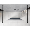 Mexen Kioto Freistehende Duschwand 140 x 200 cm, Ombre Blau 8 mm, Schwarz - 800-140-002-70-46