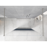 Mexen Kioto freistehende Duschwand 100 x 200 cm, ombre blau 8 mm, gebürsteter Nickel - 800-100-002-97-46