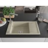 Mexen Elias Granitspüle 1-Kammer mit Abtropffläche und Küchenarmatur Duero, beige - 6511-69-671600-00