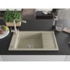 Mexen Elias Granitspüle 1-Becken mit Abtropffläche und Küchenarmatur Duero, beige - 6511-69-671600-69