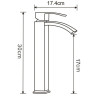 Mexen Libra DQ62 Badezimmerset, schwarz - 745113DQ62-70