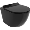 Mexen Lena WC-Schüssel Rimless mit Absenkautomatik Slim, Duroplast, Schwarz Glanz - 30224070