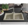 Mexen Mario Granitspüle 2-Kammer mit Küchenarmatur Duero, beige - 6504-69-671600-00