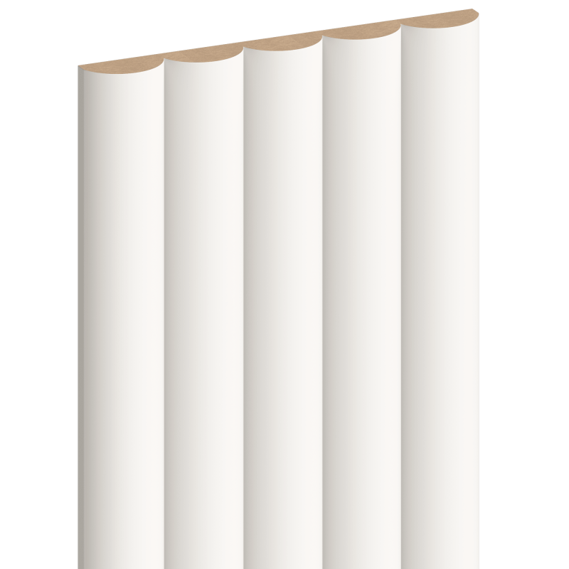 Mexen Strio 02 gerillte Wandpaneele 280 x 14,5 cm (2Stk), weiß - S120-280-02-301