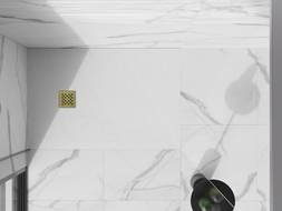 Mexen Stone+ Abdeckung für Duschwanne, gold - 44910050