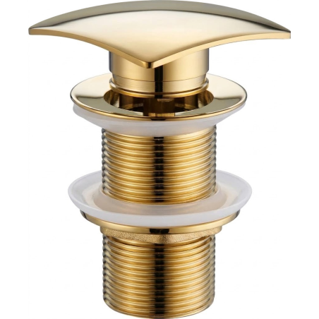Mexen Klick-Klack-Abflussstopfen quadratisch, gold - 79916-50