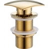 Mexen Klick-Klack-Abflussstopfen quadratisch, gold - 79916-50
