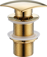 Mexen Klick-Klack-Abflussstopfen quadratisch, gold - 79916-50