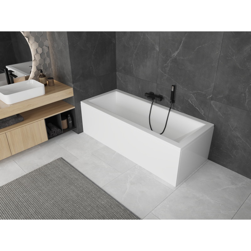 Mexen Uni Seitenwand 75 cm für rechteckige Badewanne, weiß - 55099-075