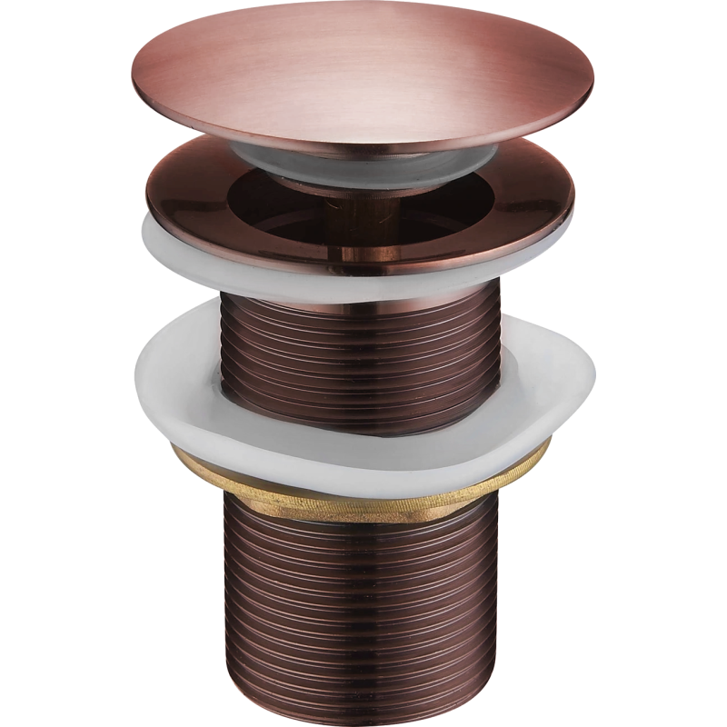 Mexen Klick-Klack-Abfluss rund, Antik Kupfer - 79910-45