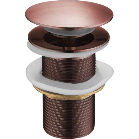 Mexen Klick-Klack-Abfluss rund, Antik Kupfer - 79910-45