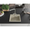 Mexen Milo Granitspüle 1-komorig mit Küchenarmatur Duero, beige - 6505-69-671600-00