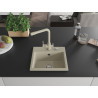 Mexen Milo Granitspüle 1-beckig mit Küchenarmatur Duero, beige - 6505-69-671600-69