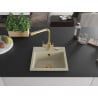 Mexen Milo Granitspüle 1-Becken mit Küchenarmatur Duero, Beige - 6505-69-671600-50