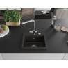 Mexen Milo Granitspüle 1-beckig mit Küchenarmatur Duero, schwarz/gold metallic - 6505-75-671600-00