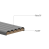 Mexen Strio 02 Geriffelte Wandpaneele 280 x 14,5 cm (2 Stk.), Grau-Blau - S120-280-02-308