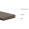 Mexen Ovalo 01 flexible geriffelte Wandlatten 280 x 36 cm, technisches Furnier, Eiche Mocca - S130-280-01-045