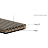 Mexen Ovalo 02 Probe von flexiblen, gerillten Wandlamellen, technische Furnier, Dunkle Walnuss - S130-02-044-S
