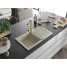 Mexen Pablo Granitspüle 1-Becken mit Abtropffläche und Küchenarmatur Duero, beige - 6510-69-671600-50