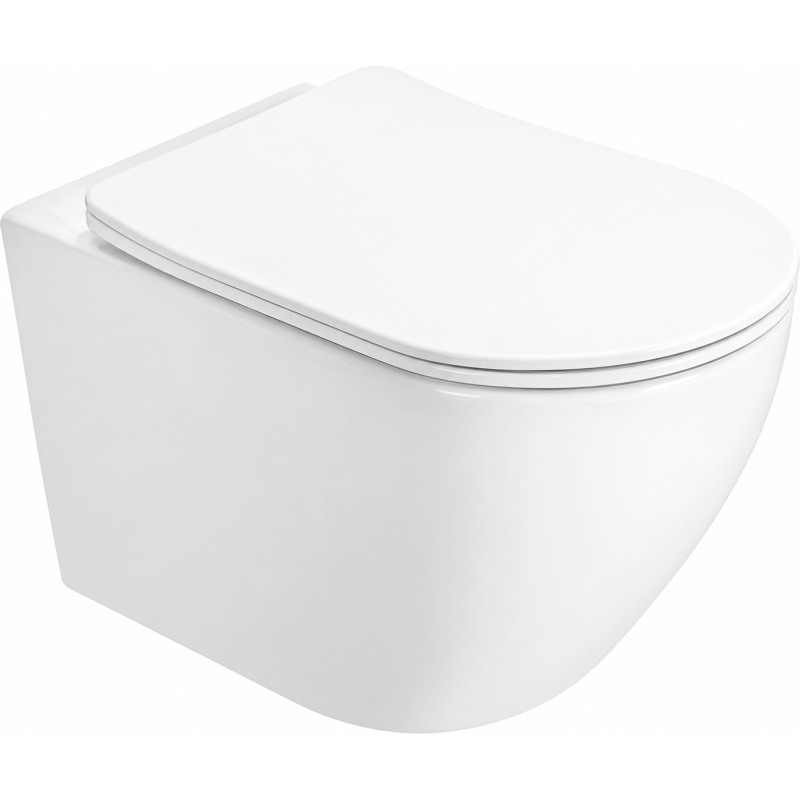 Mexen Lena 2.0 WC-Schüssel Rimless mit langsam schließendem Slim-Sitz, Duroplast, weiß glänzend - 3022L4000