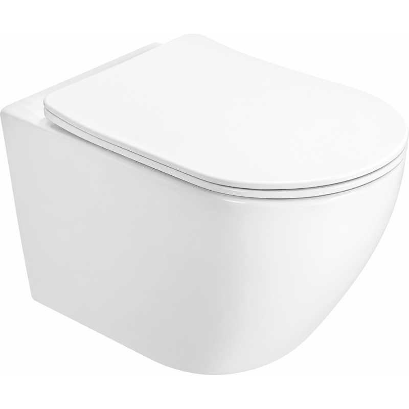 Mexen Lena 2.0 WC-Schüssel Rimless Tornado mit langsam schließendem Slim-Sitz, Duroplast, weiß glänzend - 3022L4000T