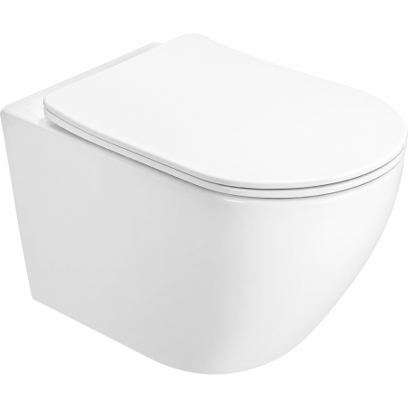 Mexen Lena 2.0 WC-Schüssel Rimless Tornado mit langsam schließendem Slim-Sitz, Duroplast, weiß glänzend - 3022L4000T