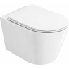Mexen Rico 2.0 WC-Schüssel Rimless Tornado mit Slim-Absenkautomatik-Sitz, Duroplast, Weiß Hochglanz - 3072L4000T