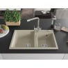 Mexen Tomas Granitspüle 2-Kammern mit Küchenarmatur Duero, beige - 6516-69-671600-00