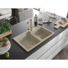 Mexen Tomas Granitspüle 2-Kammern mit Küchenarmatur Duero, beige - 6516-69-671600-50