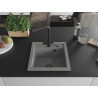 Mexen Vito Granitspüle 1-behälter mit Küchenarmatur Duero, Grau - 6503-71-671600-70-B