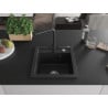 Mexen Vito Granitspüle 1-Becken mit Küchenarmatur Duero, schwarz - 6503-77-671600-70