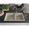 Mexen Tomas Granitspüle 2-becken mit Küchenarmatur Telma, beige - 6516-69-670200-00